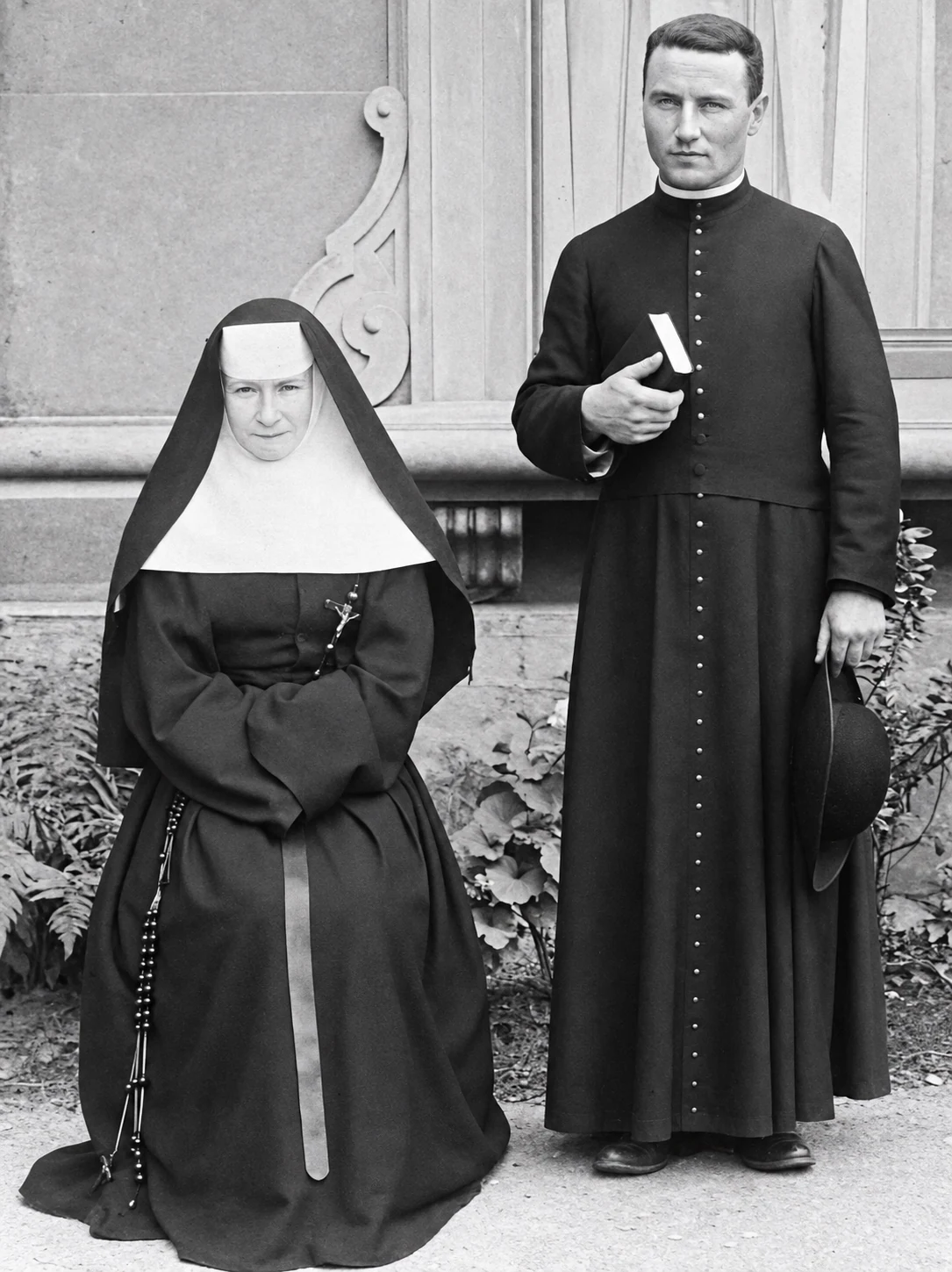 Marie-Anne and Jean Le Jollec in religious attire